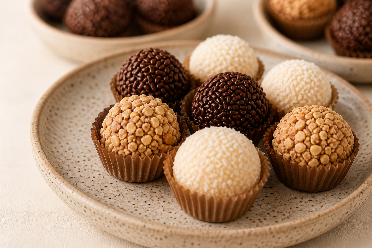Brigadeiro on a plate